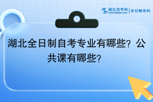 湖北全日制自考專業(yè)有哪些？公共課有哪些？