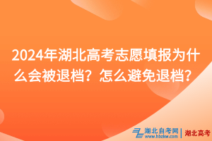 2024年湖北高考志愿填報為什么會被退檔？怎么避免退檔？