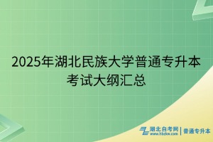 2025年湖北民族大學(xué)普通專升本考試大綱匯總