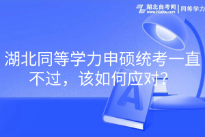 湖北同等學力申碩統(tǒng)考一直不過，該如何應(yīng)對？