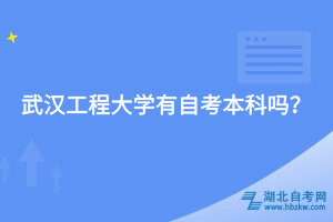 武漢工程大學(xué)有自考本科嗎？