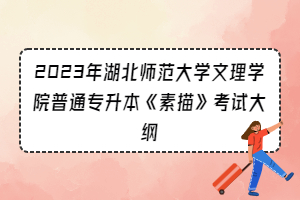 2023年湖北師范大學(xué)文理學(xué)院普通專升本《素描》考試大綱