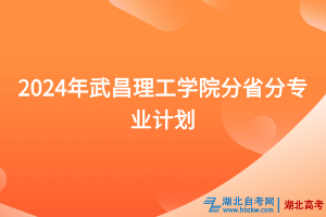 2024年武昌理工學院分省分專業(yè)計劃