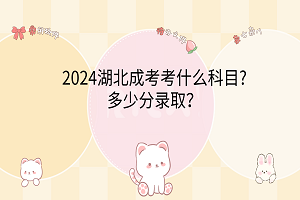 2024湖北成考考什么科目?多少分錄??？