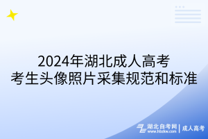 2024年湖北成人高考考生頭像照片采集規(guī)范和標(biāo)準(zhǔn)