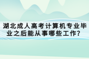 湖北成人高考計算機專業(yè)畢業(yè)之后能從事哪些工作？