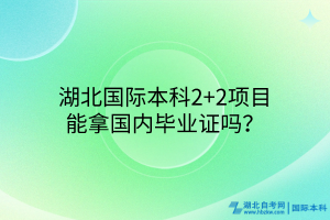 湖北國際本科2+2項目能拿國內(nèi)畢業(yè)證嗎？