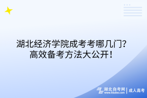 湖北經(jīng)濟(jì)學(xué)院成考考哪幾門？高效備考方法大公開！