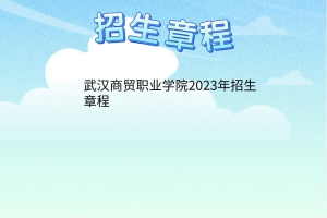 武漢商貿(mào)職業(yè)學(xué)院2023年招生章程