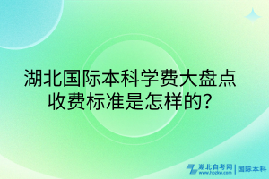 湖北國(guó)際本科學(xué)費(fèi)大盤(pán)點(diǎn)_收費(fèi)標(biāo)準(zhǔn)是怎樣的？