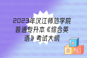 2023年漢江師范學(xué)院普通專升本《綜合英語》考試大綱