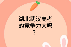 武漢歷屆高考人數(shù)?競爭大嗎？