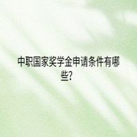 中職國家獎學金申請條件有哪些？