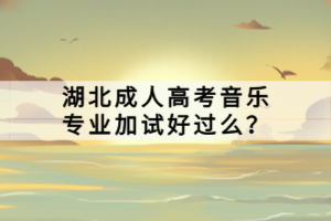 湖北成人高考音樂專業(yè)加試好過么？