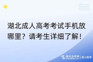 湖北成人高考考試手機(jī)放哪里？請考生詳細(xì)了解！