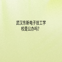 武漢東新電子技工學(xué)校是公辦嗎？