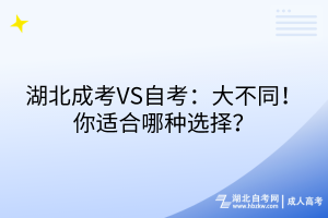 湖北成考VS自考：大不同！你適合哪種選擇？