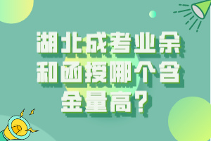 湖北成考業(yè)余和函授哪個(gè)含金量高？