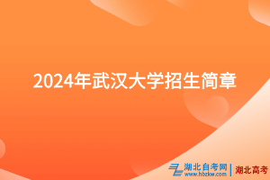 2024年武漢大學招生簡章