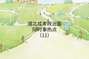 湖北成考政治國際時事熱點(diǎn)（11）