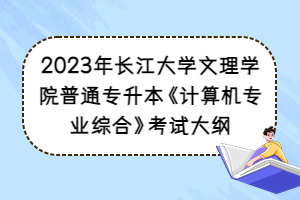 2023年長(zhǎng)江大學(xué)文理學(xué)院普通專升本《計(jì)算機(jī)專業(yè)綜合》考試大綱