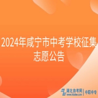 2024年咸寧市中考學校征集志愿公告