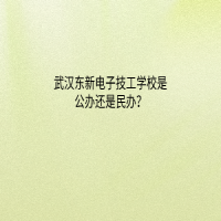 武漢東新電子技工學(xué)校是公辦還是民辦？