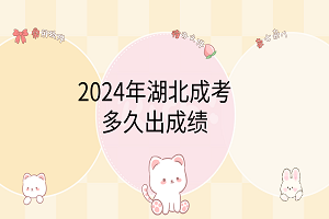 2024年湖北成考多久出成績