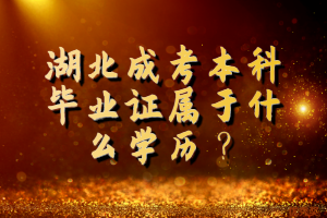 湖北成考本科畢業(yè)證屬于什么學歷？
