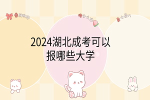 2024湖北成考可以報(bào)哪些大學(xué)