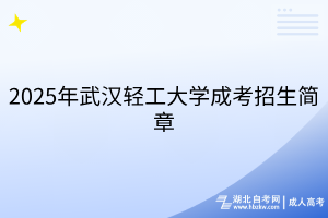 2025年武漢輕工大學(xué)成考招生簡(jiǎn)章