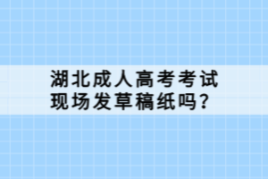 湖北成人高考考試現(xiàn)場(chǎng)發(fā)草稿紙嗎？