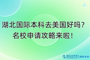 湖北國(guó)際本科去美國(guó)好嗎？名校申請(qǐng)攻略來(lái)啦！