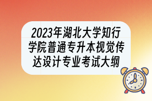 2023年湖北大學(xué)知行學(xué)院普通專升本視覺傳達設(shè)計專業(yè)考試大綱