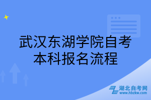 武漢東湖學(xué)院自考本科報(bào)名流程