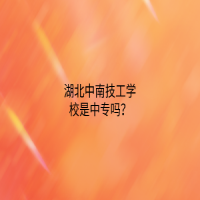 湖北中南技工學(xué)校是中專(zhuān)嗎？