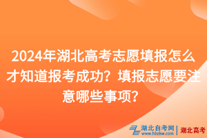 2024年湖北高考志愿填報(bào)怎么才知道報(bào)考成功？填報(bào)志愿要注意哪些事項(xiàng)？