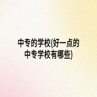 中專的學(xué)校(好一點的中專學(xué)校有哪些)