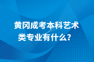 黃岡成考本科藝術(shù)類專業(yè)有什么？