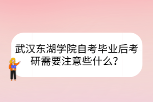 武漢東湖學(xué)院自考畢業(yè)后考研需要注意些什么？