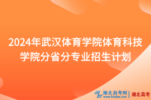 2024年武漢體育學院體育科技學院分省分專業(yè)招生計劃