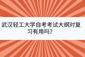 武漢輕工大學(xué)自考考試大綱對(duì)復(fù)習(xí)有用嗎？