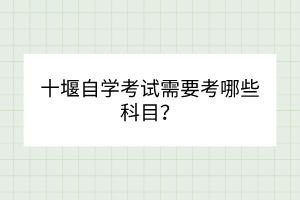 十堰自學考試需要考哪些科目？