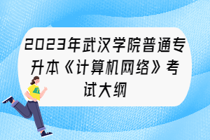 2023年武漢學(xué)院普通專升本《計(jì)算機(jī)網(wǎng)絡(luò)》考試大綱