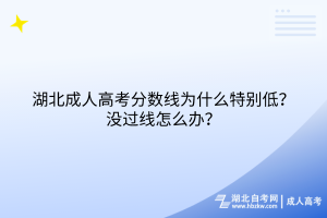 湖北成人高考分?jǐn)?shù)線為什么特別低？沒過線怎么辦？