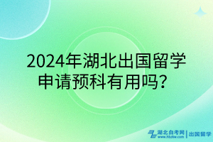 2024年湖北出國留學申請預科有用嗎？