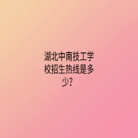 湖北中南技工學(xué)校招生熱線是多少？