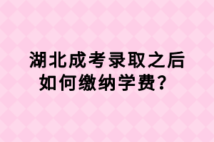 湖北成考錄取之后如何繳納學(xué)費？