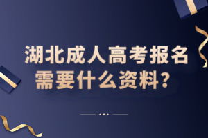 湖北成人高考報(bào)名需要什么資料？