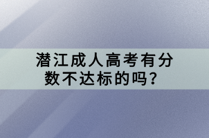 潛江成人高考有分?jǐn)?shù)不達(dá)標(biāo)的嗎？